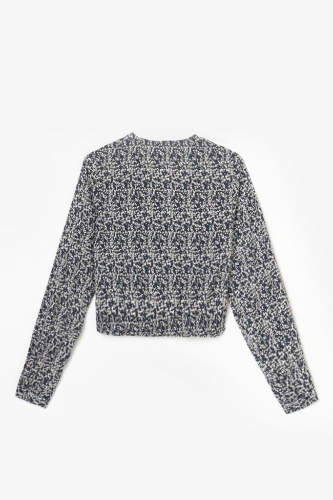 Midnight blue and white floral Mileagi shirt