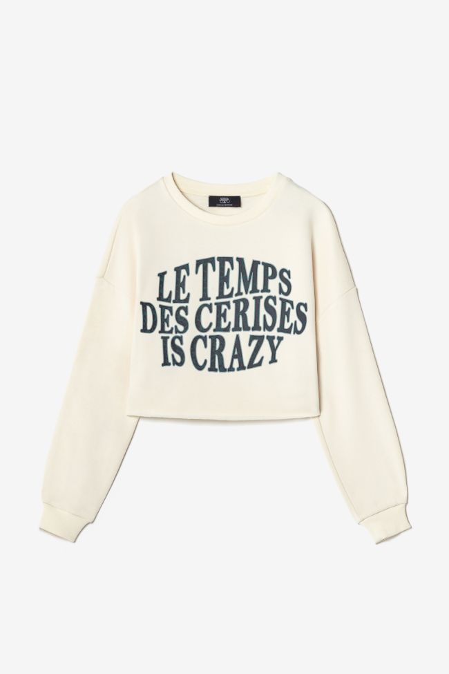 Cream Molliegi cropped sweatshirt