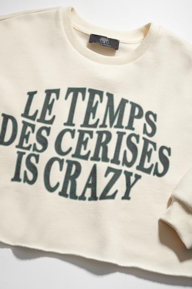 Cream Molliegi cropped sweatshirt