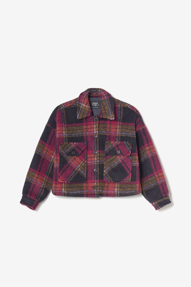 Midnight blue and pink check Osirisgi jacket