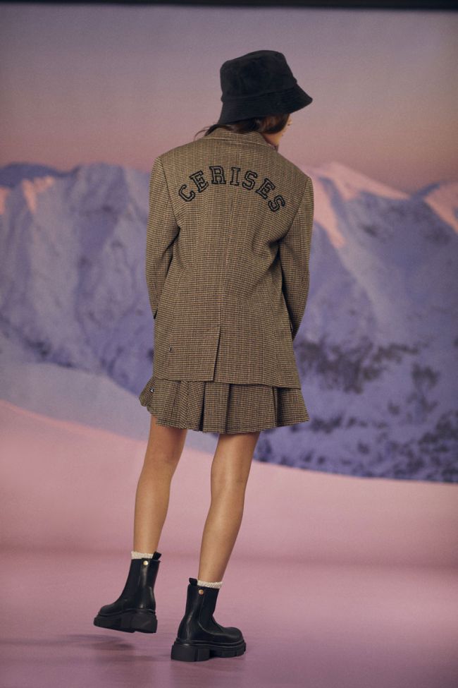 Houndstooth Zoyagi blazer