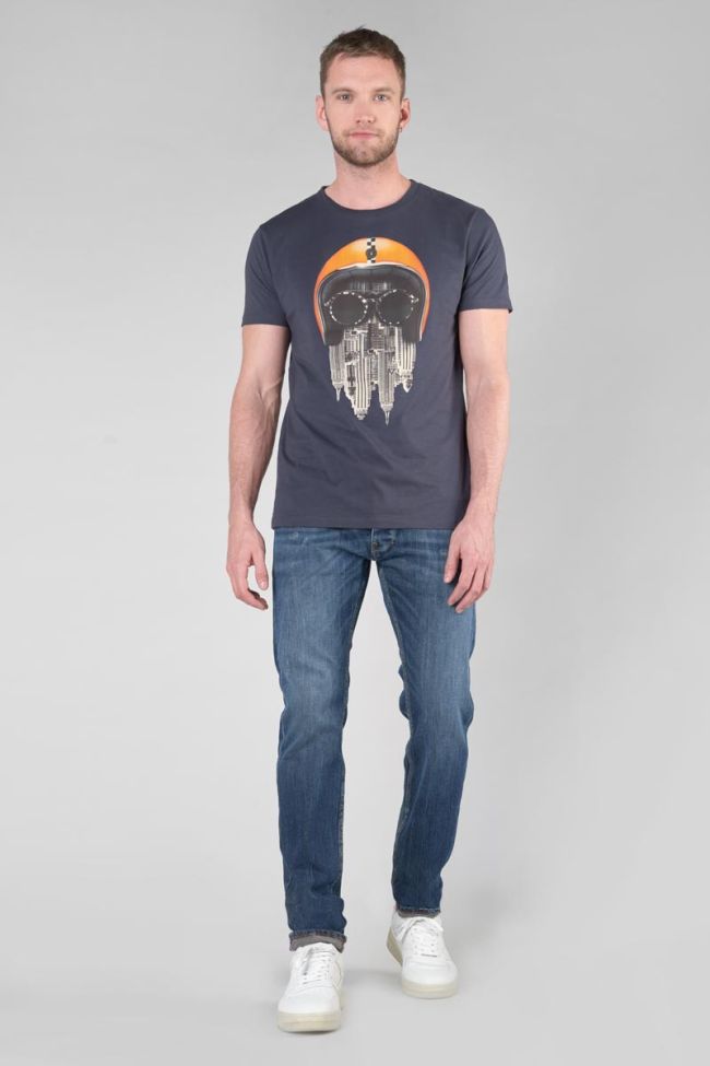 Printed midnight blue Backi t-shirt