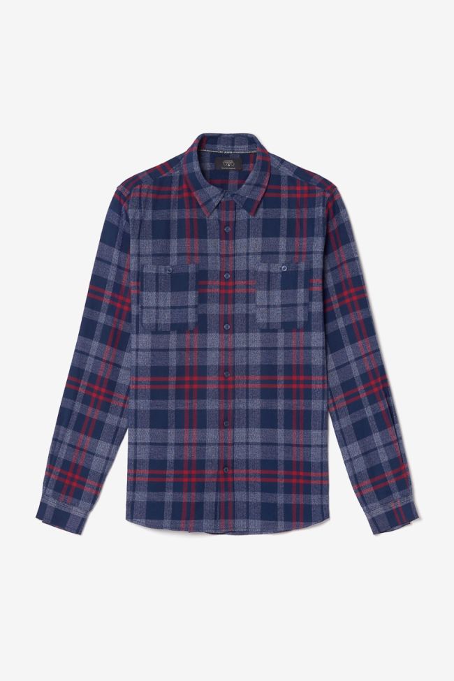 Navy blue check Baste shirt