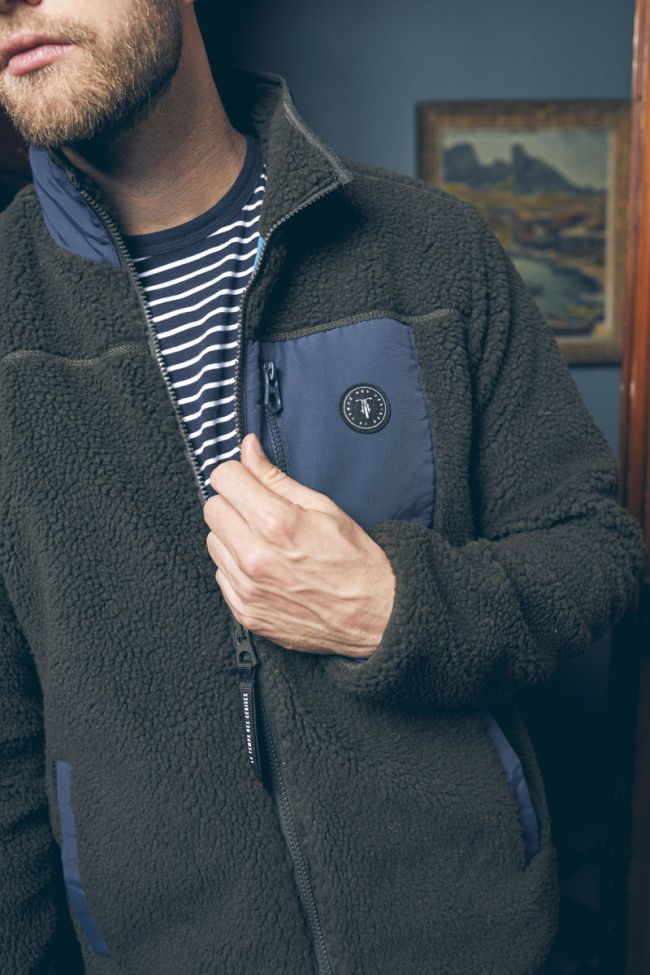 Khaki dual fabric Brome jacket