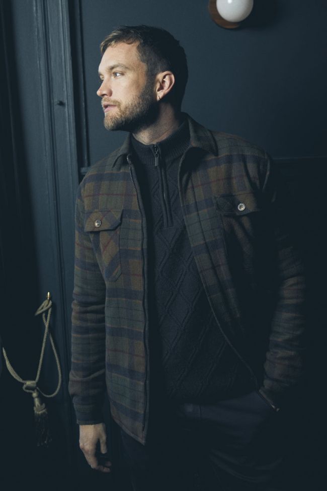 Khaki check Kezol overshirt jacket