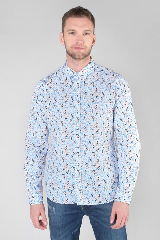 White leaf print Mariot shirt