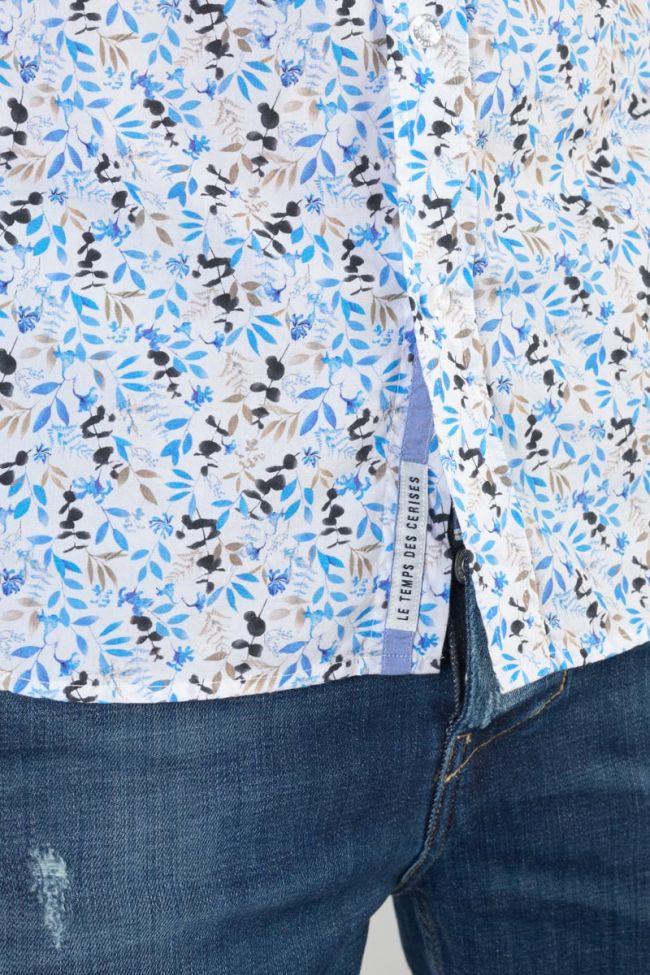 White leaf print Mariot shirt