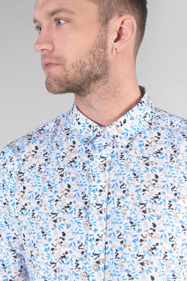 White leaf print Mariot shirt