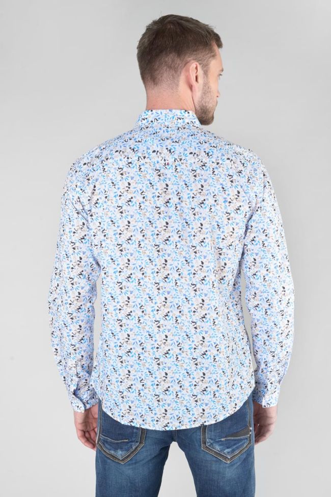 White leaf print Mariot shirt