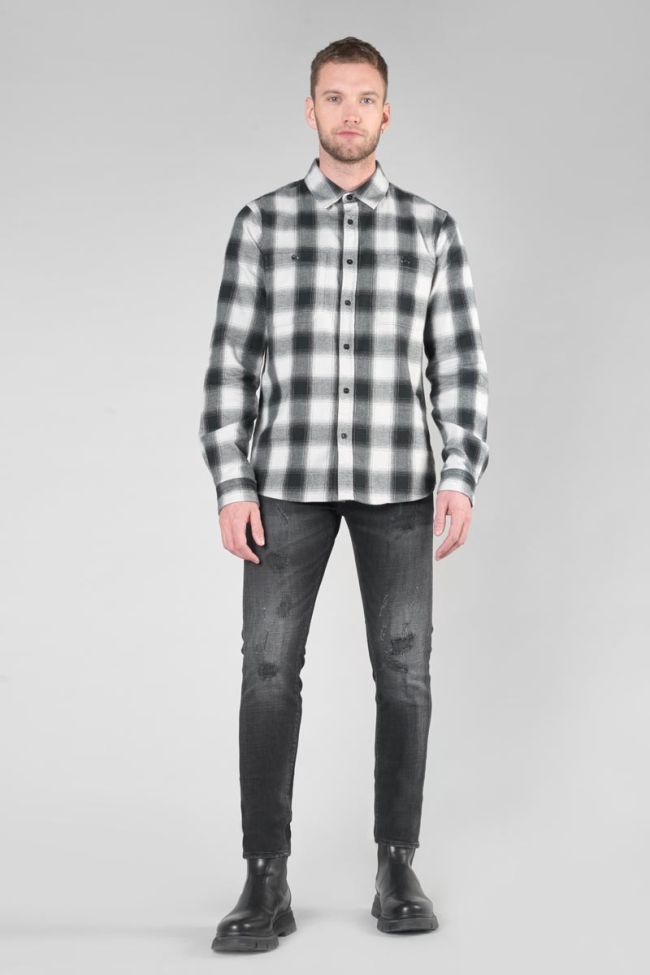 Black and beige check Nima shirt
