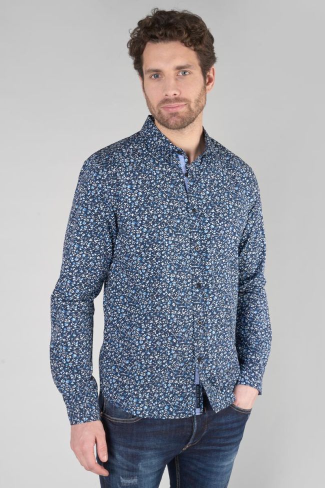 Navy blue floral Nobel shirt