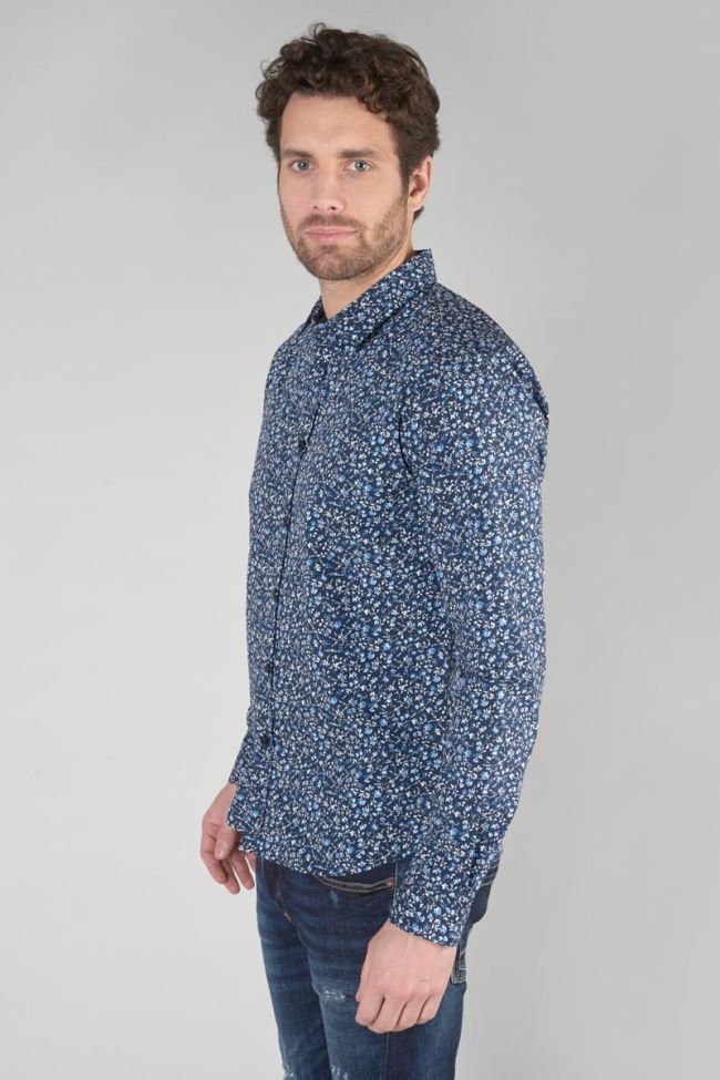 Navy blue floral Nobel shirt