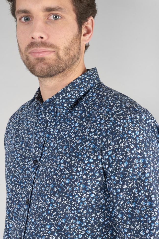 Navy blue floral Nobel shirt