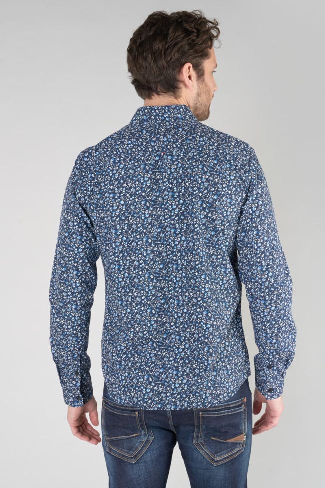 Navy blue floral Nobel shirt