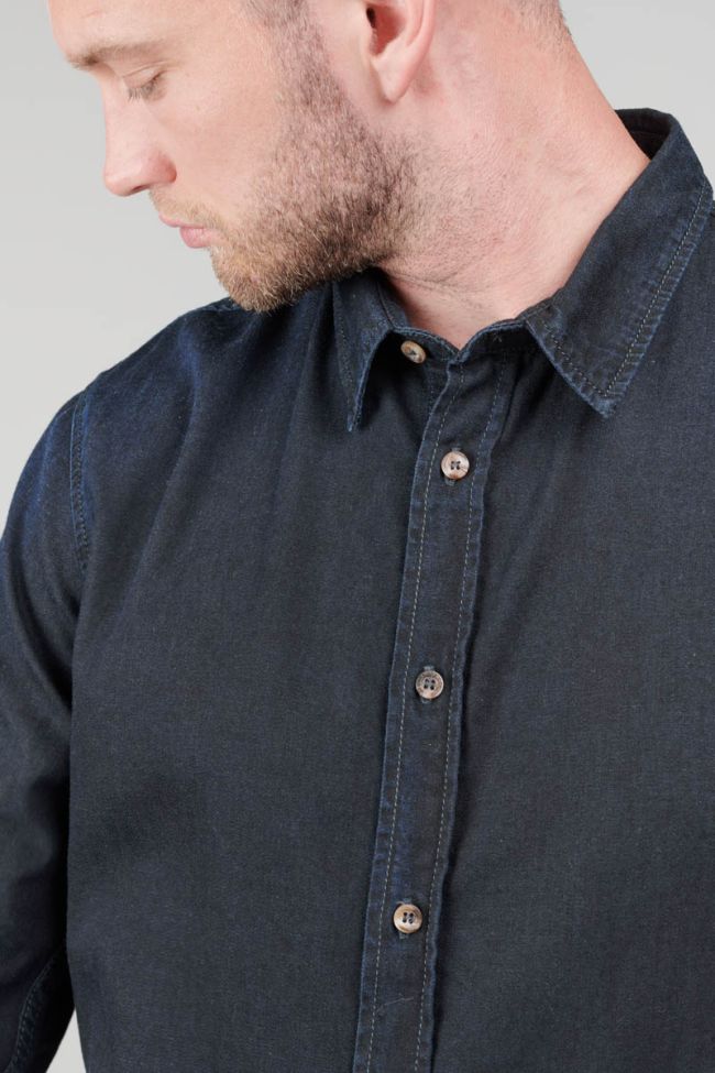 Blue-black denim Valmy shirt