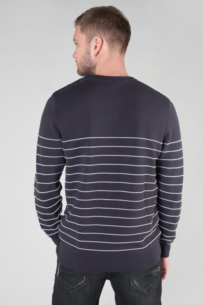 Midnight blue striped Vogel jumper