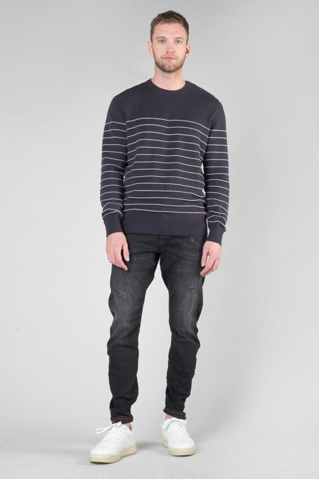 Midnight blue striped Vogel jumper
