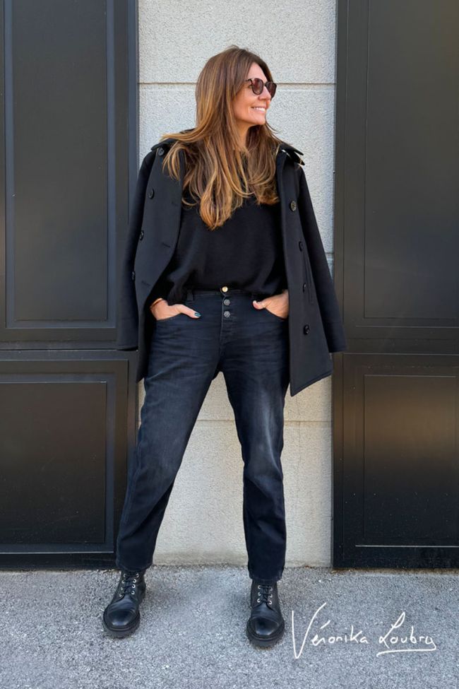 Cove 400/60 girlfriend by Véronika Loubry high-waisted jeans blue-black N°1