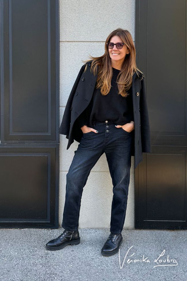 Cove 400/60 girlfriend by Véronika Loubry high-waisted jeans blue-black N°1