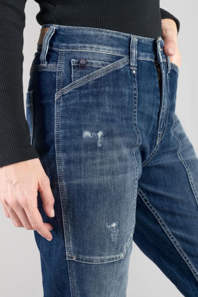 Jeans 400/60 girlfriend Union high waist 7/8th destroy blue N°3