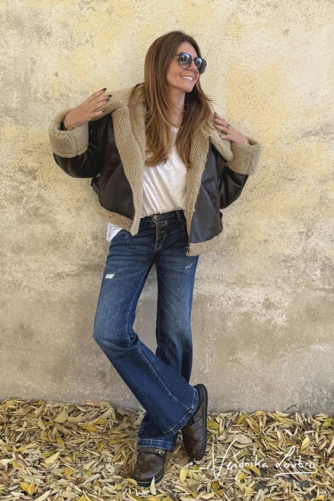 Fich flare by Véronika Loubry jeans destroy blue N°2