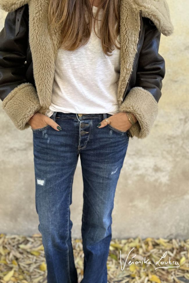 Fich flare by Véronika Loubry jeans destroy blue N°2