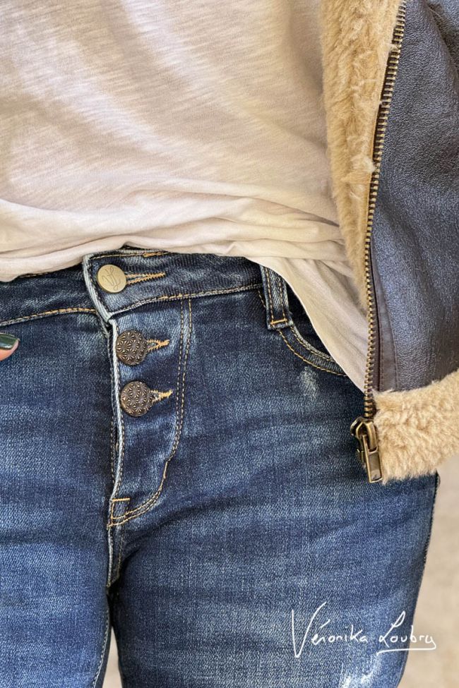 Fich flare by Véronika Loubry jeans destroy blue N°2