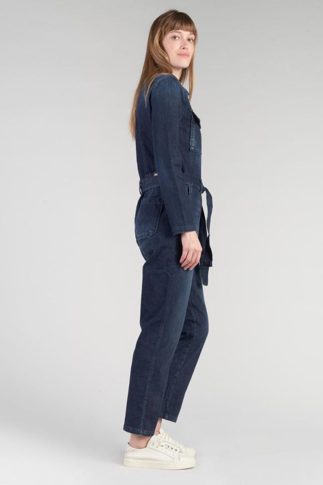 Faded blue denim Louisa jumpsuit