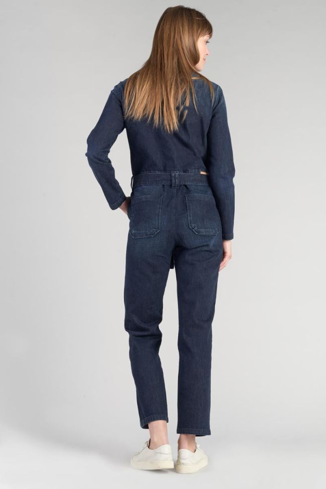 Faded blue denim Louisa jumpsuit