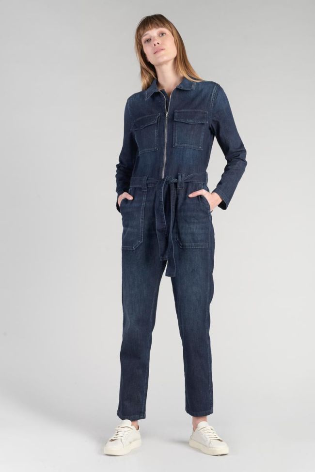 Faded blue denim Louisa jumpsuit