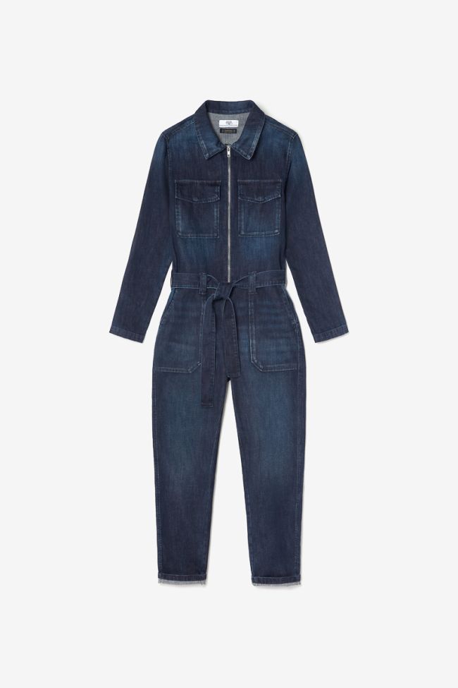 Faded blue denim Louisa jumpsuit