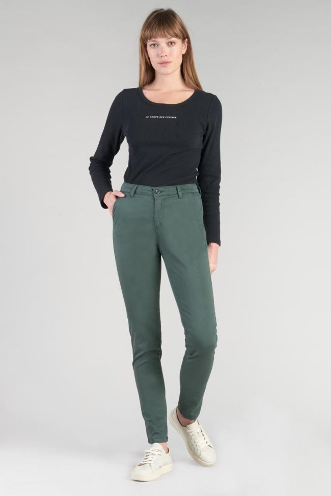 Bottle green Dyli4 chino trousers