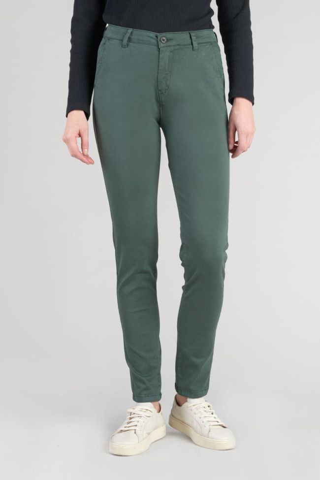 Bottle green Dyli4 chino trousers