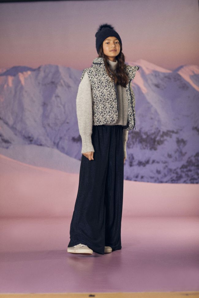 Iridescent blue Jillgi wide-leg trousers