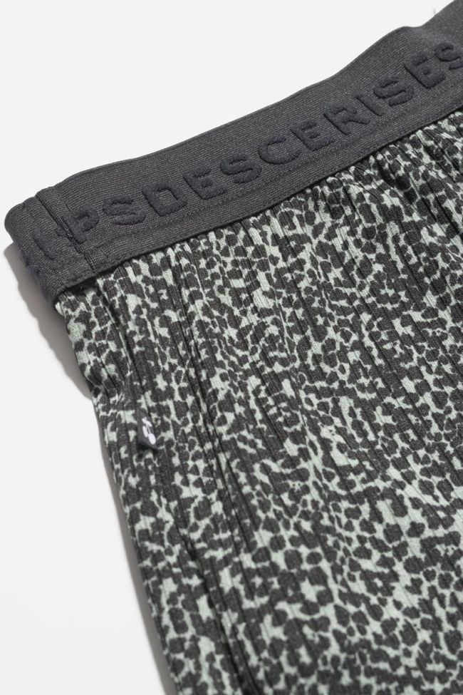 Green leopard print Ghebgi wide-leg trousers