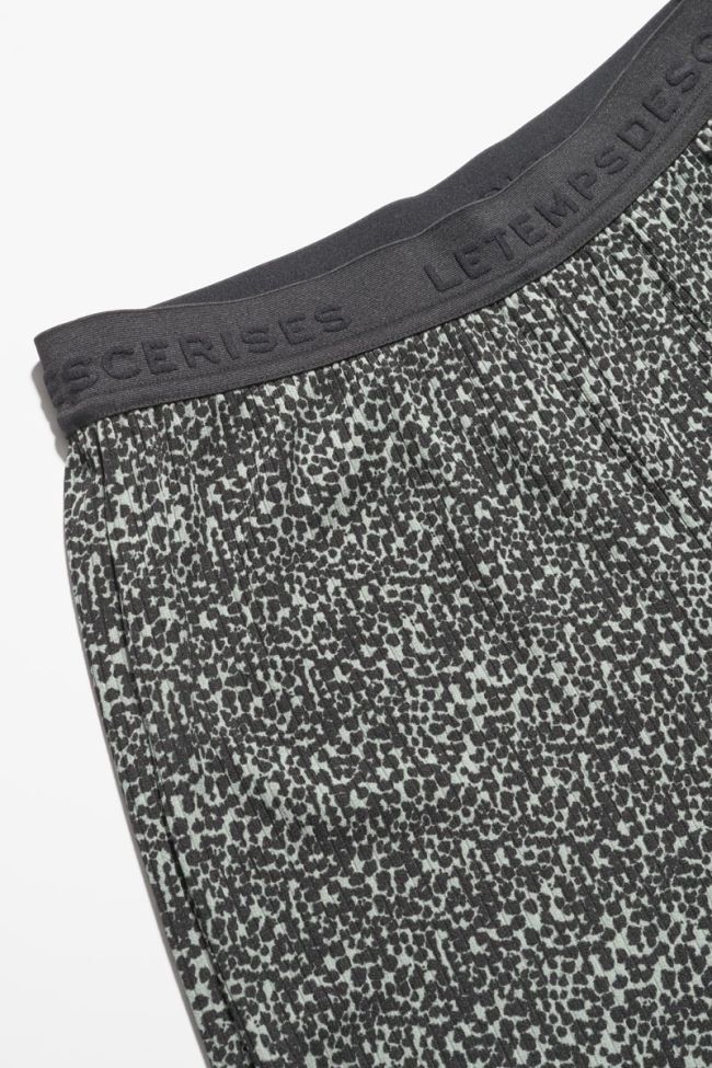 Green leopard print Ghebgi wide-leg trousers