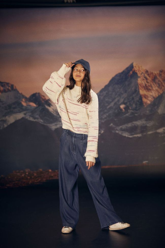 Blue Tencel Janegi wide-leg trousers