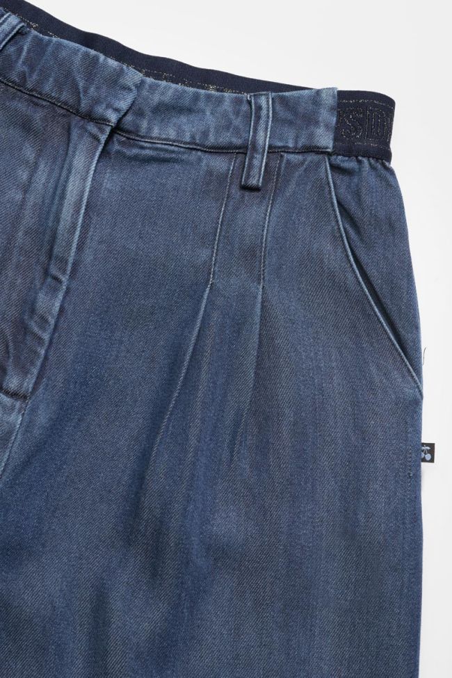 Blue Tencel Janegi wide-leg trousers