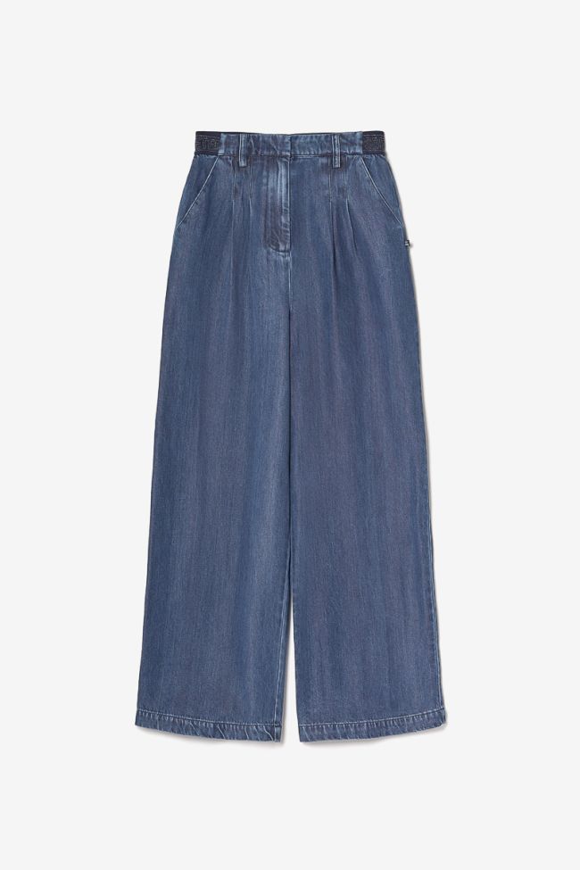 Blue Tencel Janegi wide-leg trousers