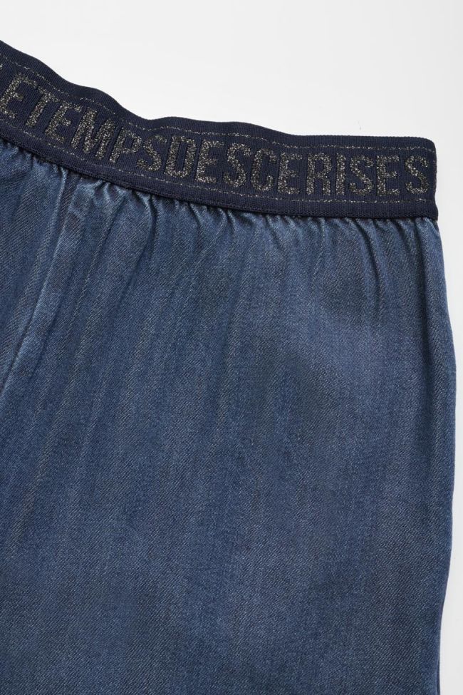 Blue Tencel Janegi wide-leg trousers