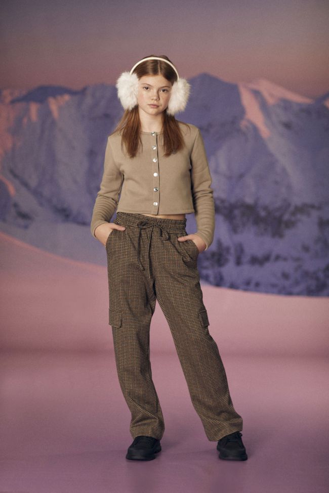 Houndstooth Ruzenagi cargo trousers