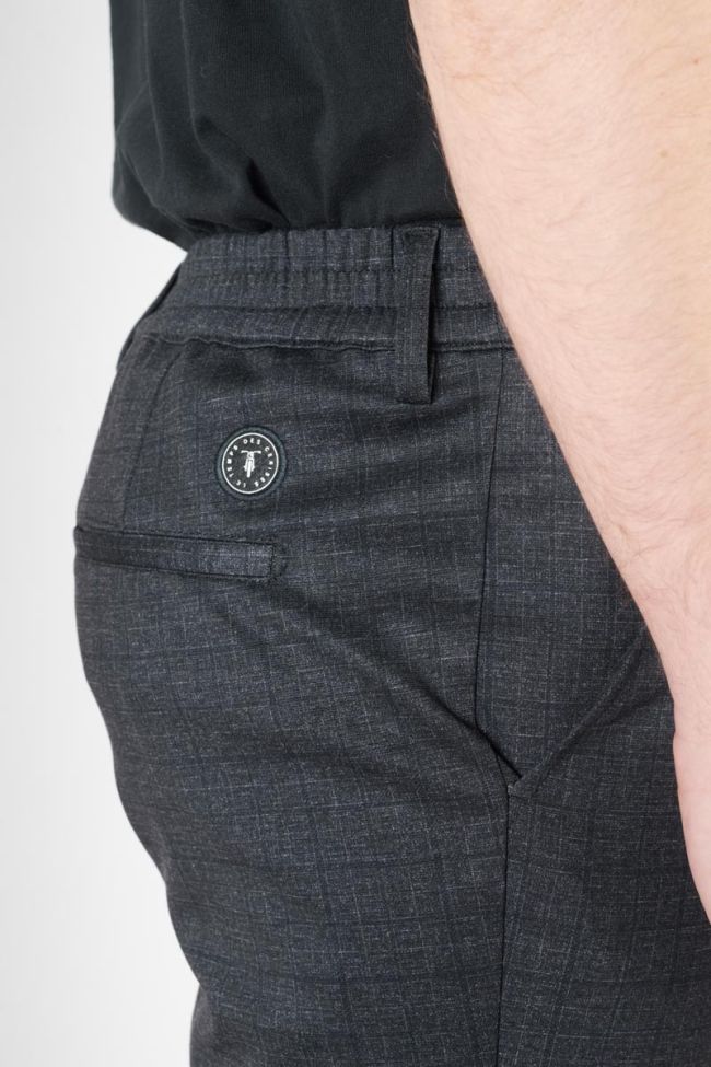 Dark grey checked Aldin trousers
