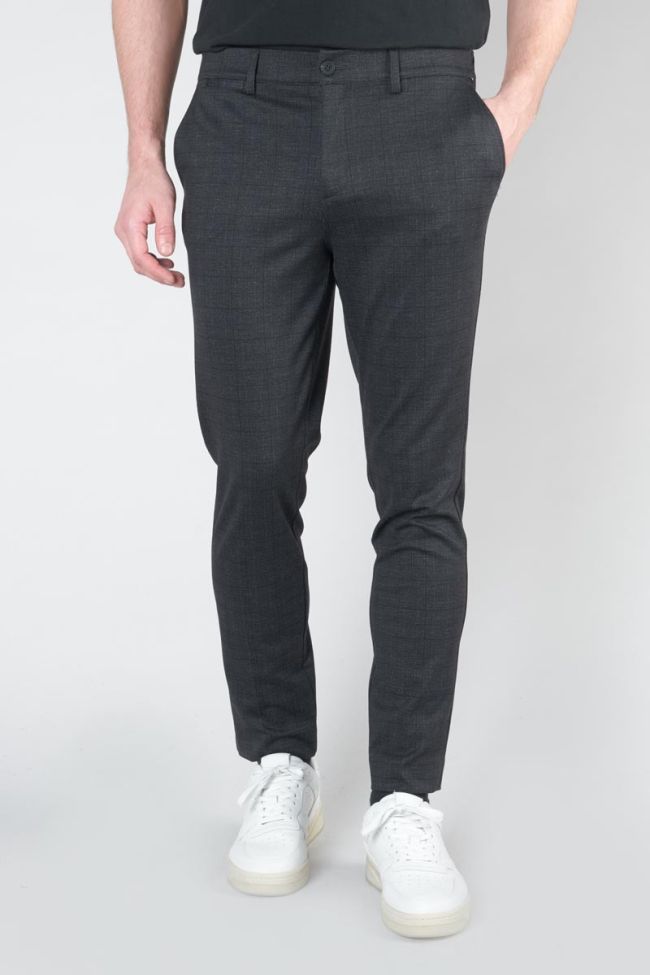Dark grey checked Aldin trousers