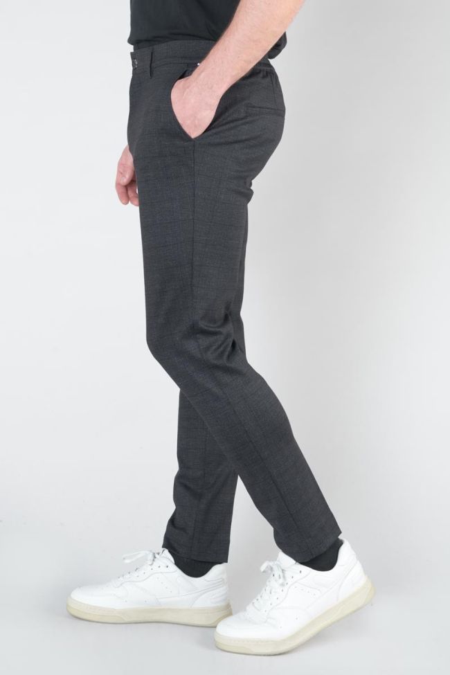 Dark grey checked Aldin trousers