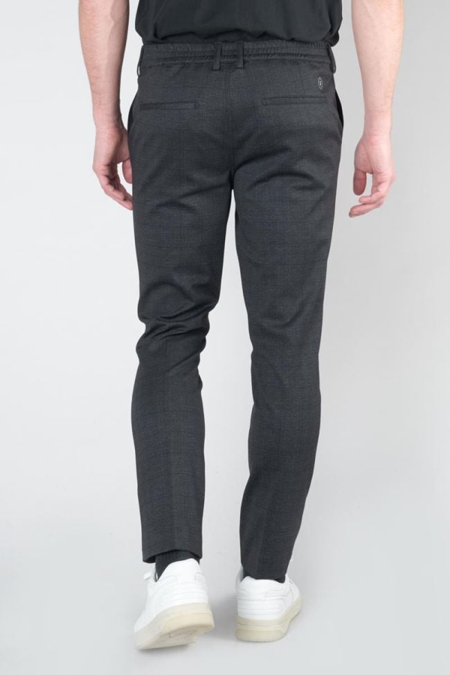 Dark grey checked Aldin trousers