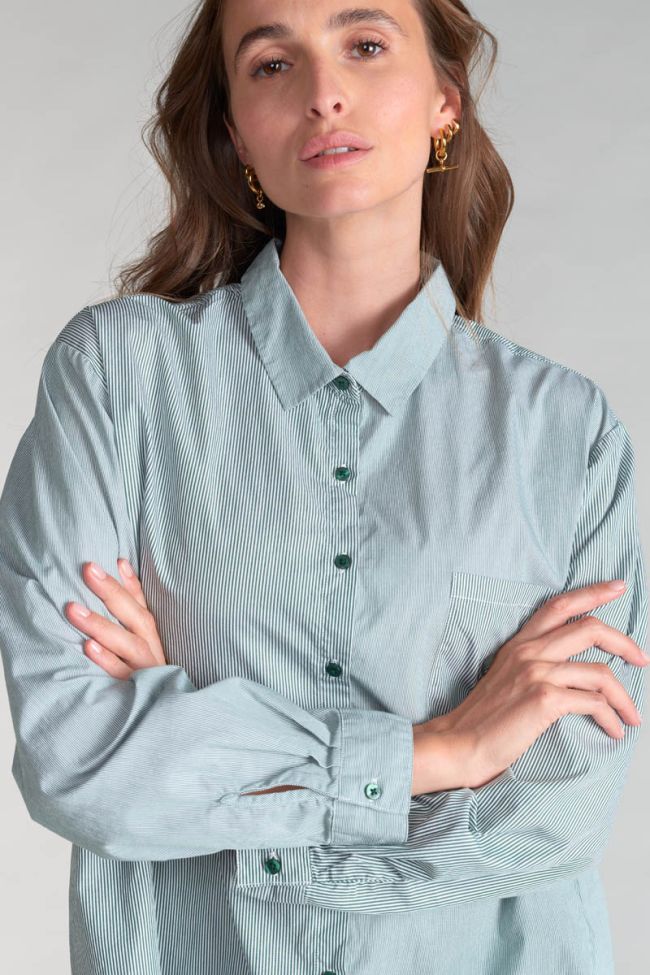 Green striped Ginagi oversized shirt