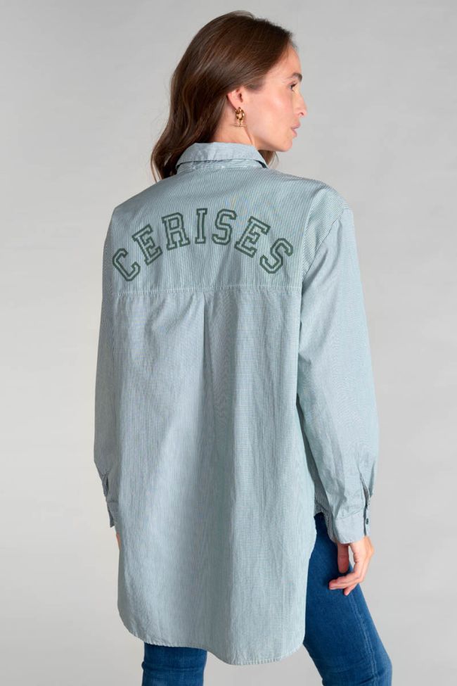 Green striped Ginagi oversized shirt