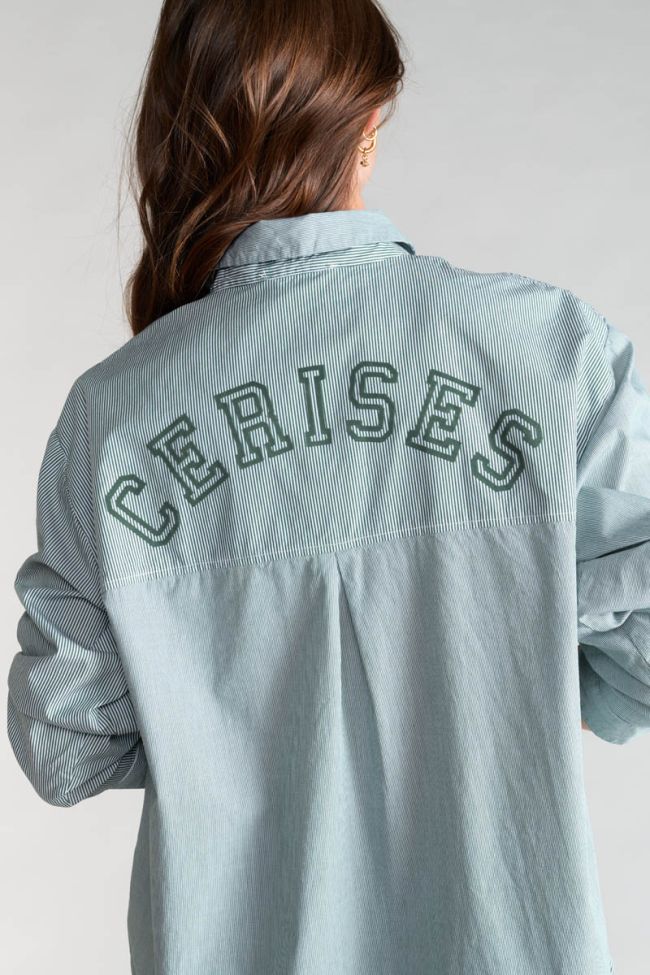 Green striped Ginagi oversized shirt