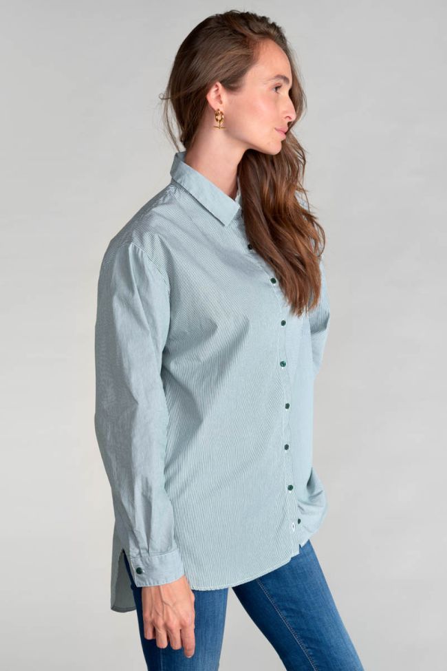 Green striped Ginagi oversized shirt