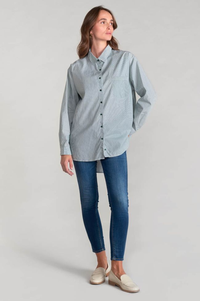 Green striped Ginagi oversized shirt